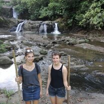 The hidden waterfalls in the BriBri reserve. Curious about how far you can follow it?